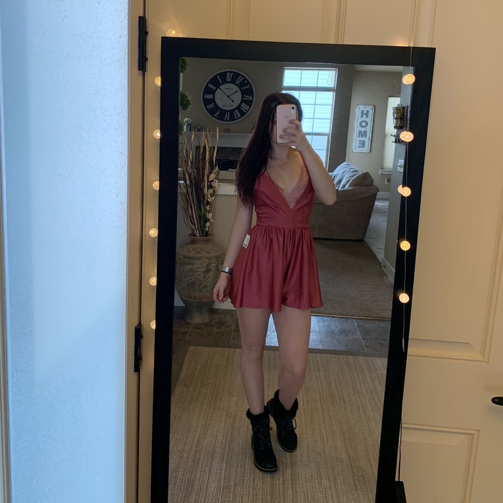 Urban Outfitters Plunging Romper